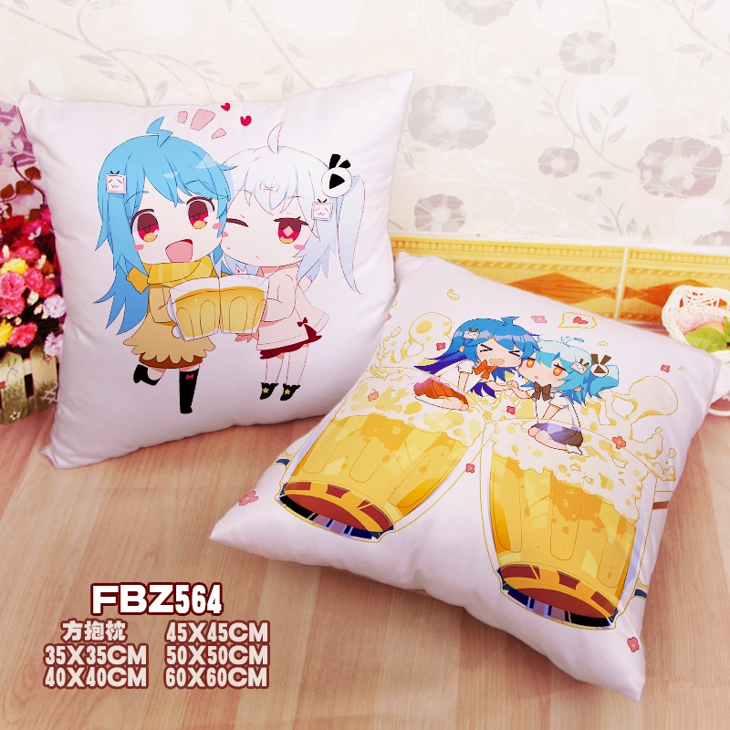 Bilibili Anime 45x45cm(18x18inch) Square Anime Dakimakura Throw Pillow Cover