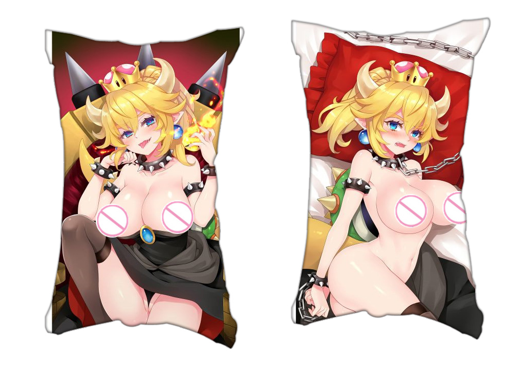 Super Mario Bowsette Princess Bowser Anime 2 Way Tricot Air Pillow With a Hole 35x55cm(13.7in x 21.6in)