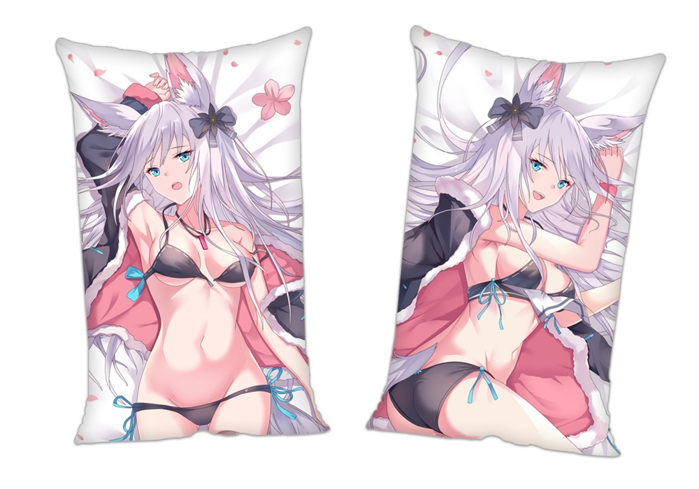 Kuroinu Kedakaki Seijo wa Hakudaku ni Somaru Anime 2Way Tricot Air Pillow With a Hole 35x55cm(13.7in x 21.6in)