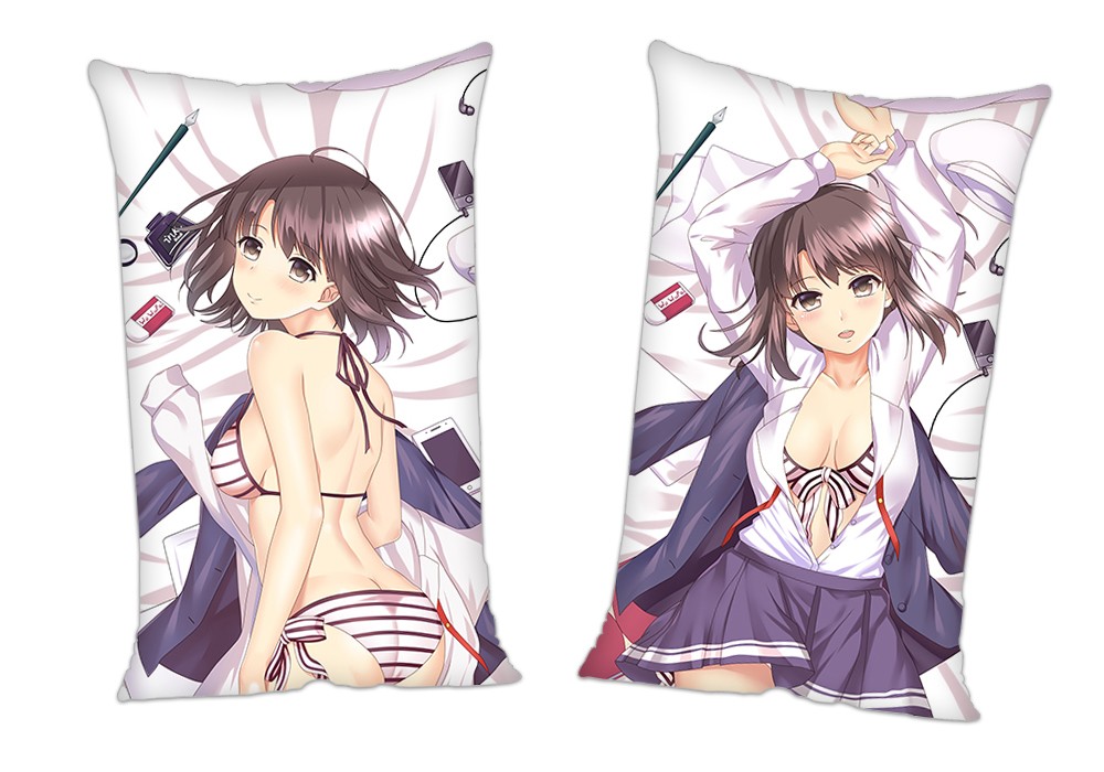 Saekano How to Raise a Boring Girlfriend Katou Megumi Anime 2Way Tricot Air Pillow With a Hole 35x55cm(13.7in x 21.6in)