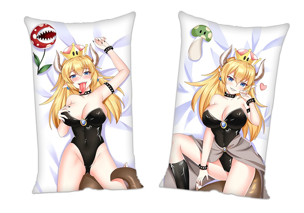 Super Mario Bowsette Princess Bowser Anime 2Way Tricot Air Pillow With a Hole 35x55cm(13.7in x 21.6in)