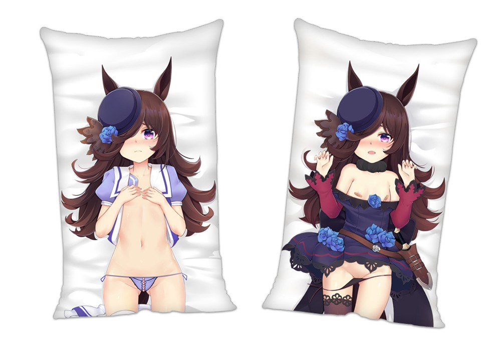 Umamusume Pretty Derby Rice Shower Anime 2Way Tricot Air Pillow With a Hole 35x55cm(13.7in x 21.6in)