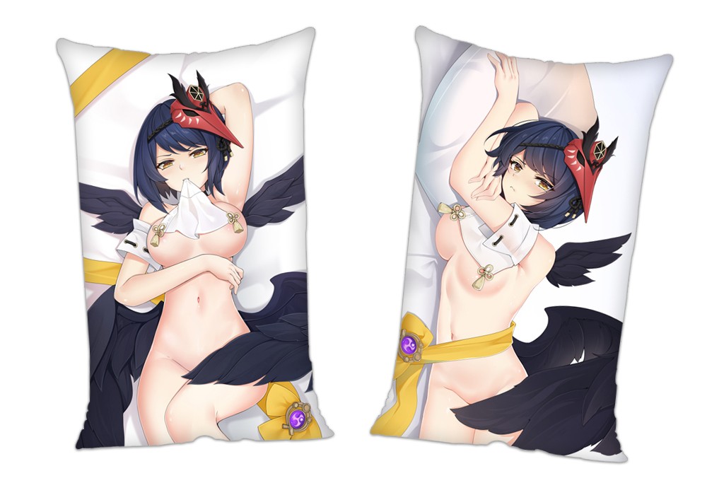 Genshin Impact Sara Anime 2Way Tricot Air Pillow With a Hole 35x55cm(13.7in x 21.6in)