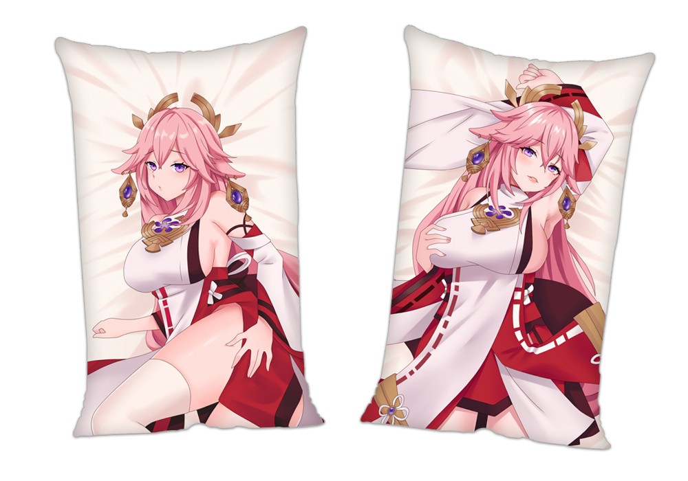 Genshin Impact Yae Miko Anime 2Way Tricot Air Pillow With a Hole 35x55cm(13.7in x 21.6in)