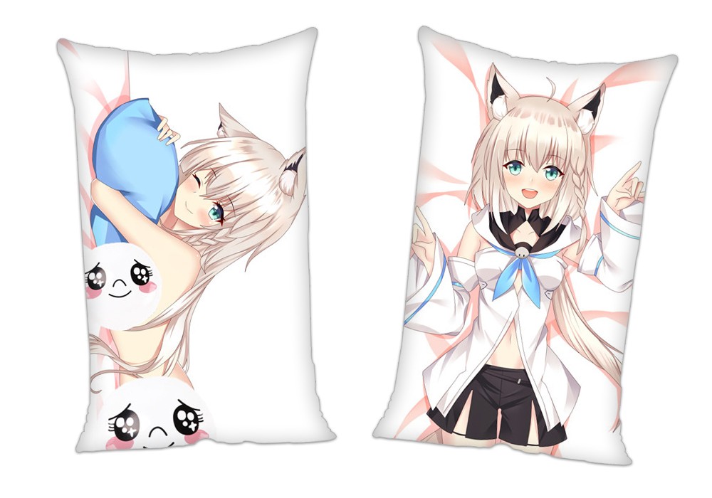 Virtual YouTuber Shirakami Fubuki Anime 2Way Tricot Air Pillow With a Hole 35x55cm(13.7in x 21.6in)