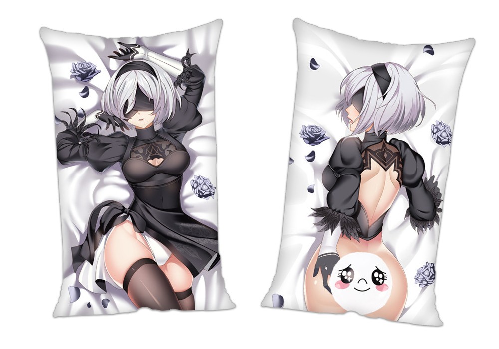 NieRAutomata 2B Anime 2Way Tricot Air Pillow With a Hole 35x55cm(13.7in x 21.6in)