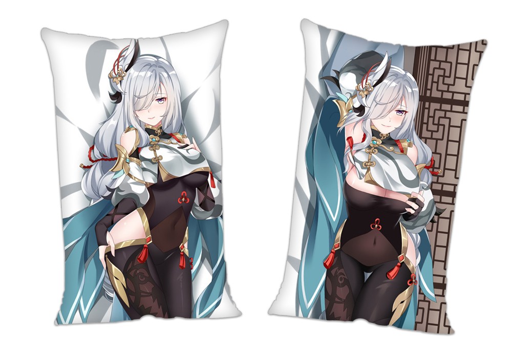 Genshin Impact Shenhe Anime 2Way Tricot Air Pillow With a Hole 35x55cm(13.7in x 21.6in)