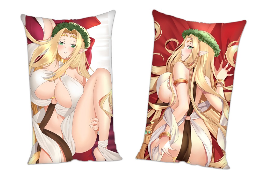 Kuroinu Kedakaki Seijo wa Hakudaku ni Somaru Primufiori Anime 2Way Tricot Air Pillow With a Hole 35x55cm(13.7in x 21.6in)