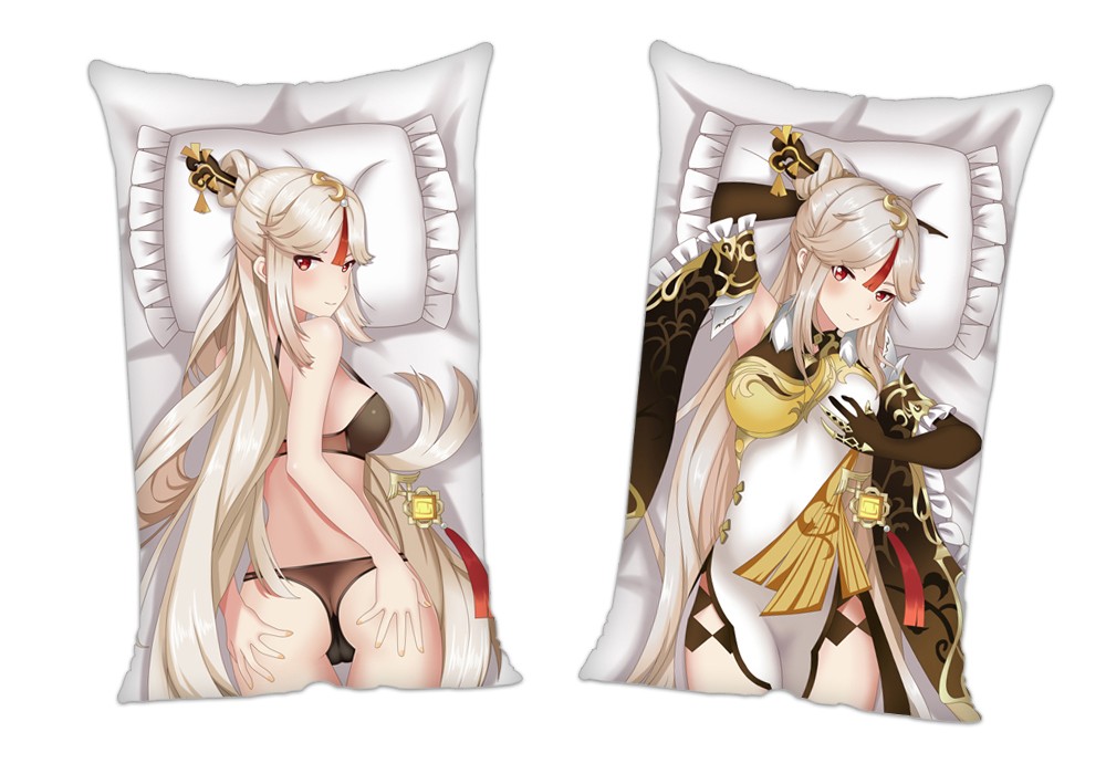 Genshin Impact Ningguang Anime 2Way Tricot Air Pillow With a Hole 35x55cm(13.7in x 21.6in)