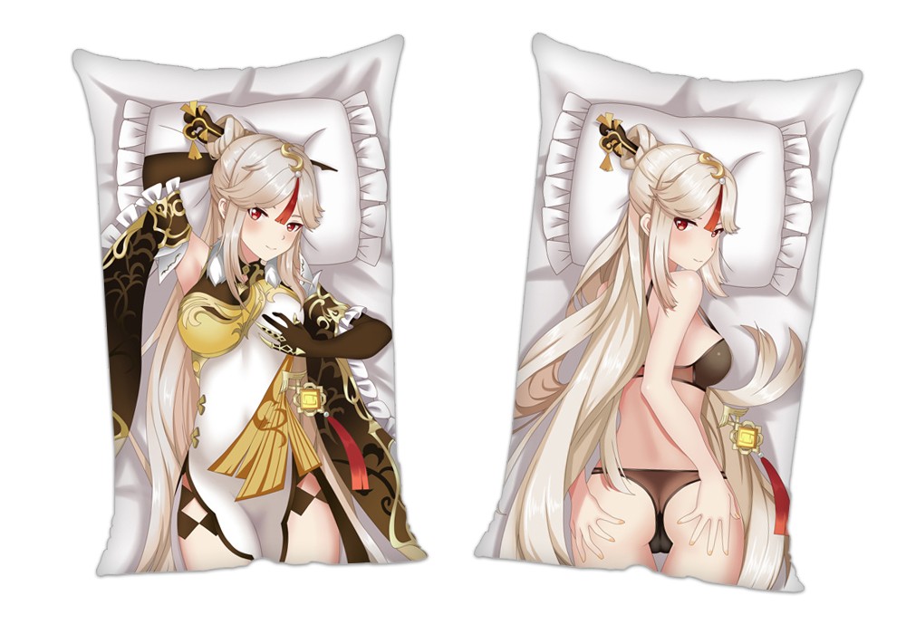 Genshin Impact Ningguang Anime 2Way Tricot Air Pillow With a Hole 35x55cm(13.7in x 21.6in)