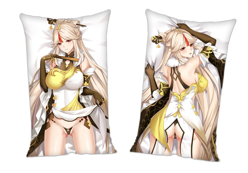 Genshin Impact Ningguang Anime 2Way Tricot Air Pillow With a Hole 35x55cm(13.7in x 21.6in)