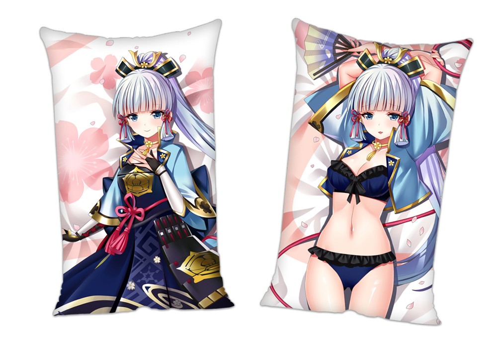 Genshin Impact Kamisato Ayaka Anime 2Way Tricot Air Pillow With a Hole 35x55cm(13.7in x 21.6in)