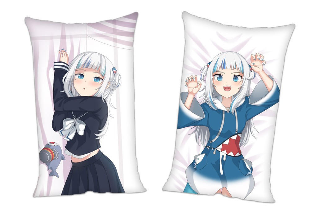 Virtual Youtuber Gawr Gura Anime 2Way Tricot Air Pillow With a Hole 35x55cm(13.7in x 21.6in)