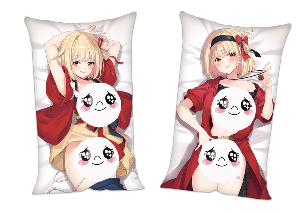 Lycoris Recoil Nishikigi Chisato Anime 2Way Tricot Air Pillow With a Hole 35x55cm(13.7in x 21.6in)