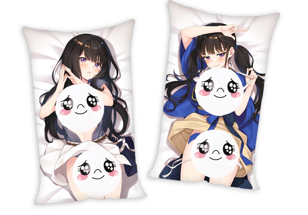 Lycoris Recoil Inoue Takina Anime Two Way Tricot Air Pillow With a Hole 35x55cm(13.7in x 21.6in)