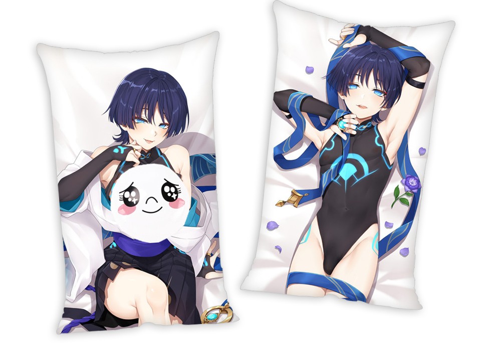 Genshin Impact Scaramouche Anime Two Way Tricot Air Pillow With a Hole 35x55cm(13.7in x 21.6in)