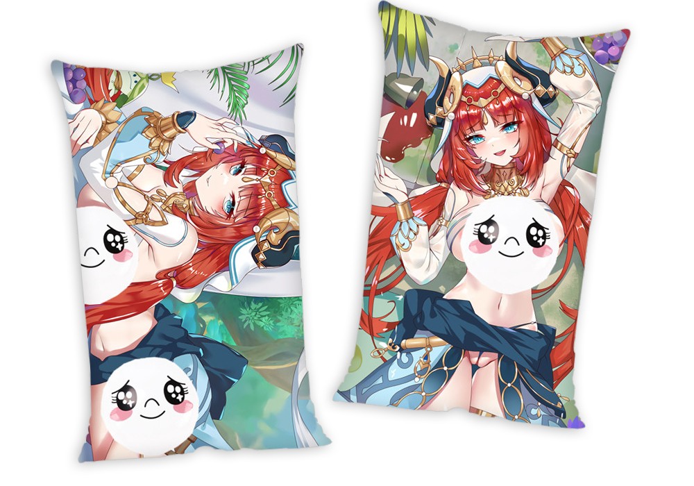 Genshin Impact Nilou Anime Two Way Tricot Air Pillow With a Hole 35x55cm(13.7in x 21.6in)