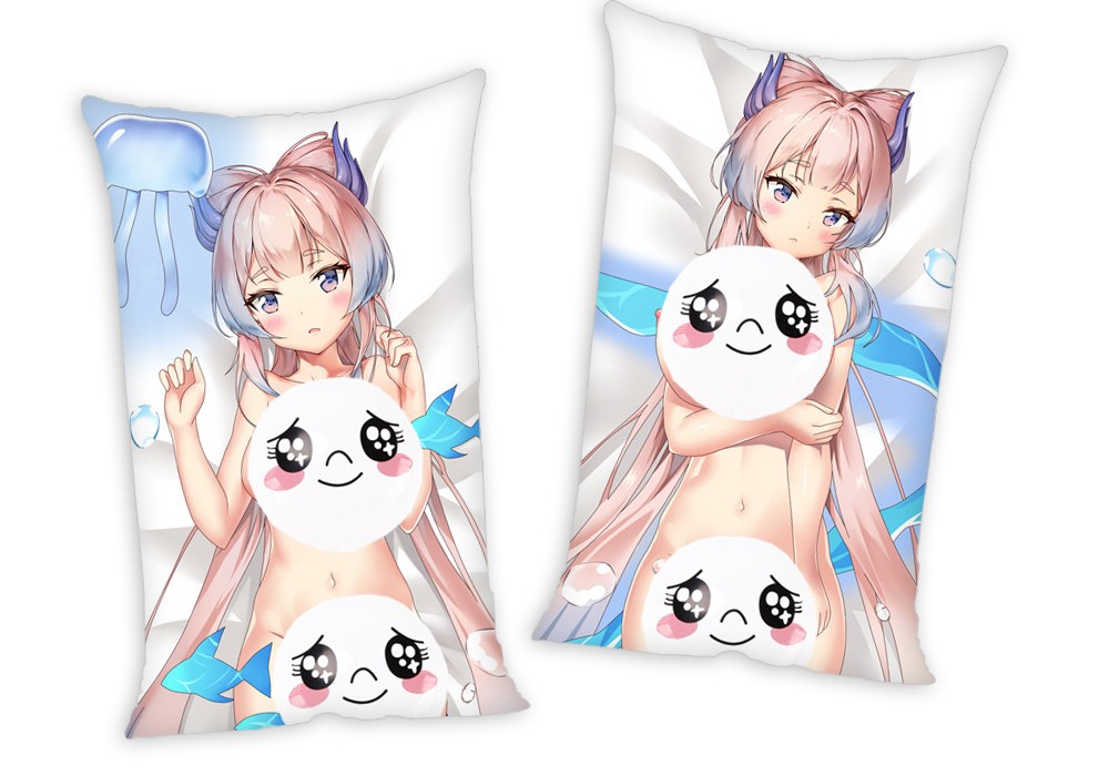 Genshin Impact Sangonomiya Kokomi Anime Two Way Tricot Air Pillow With a Hole 35x55cm(13.7in x 21.6in)