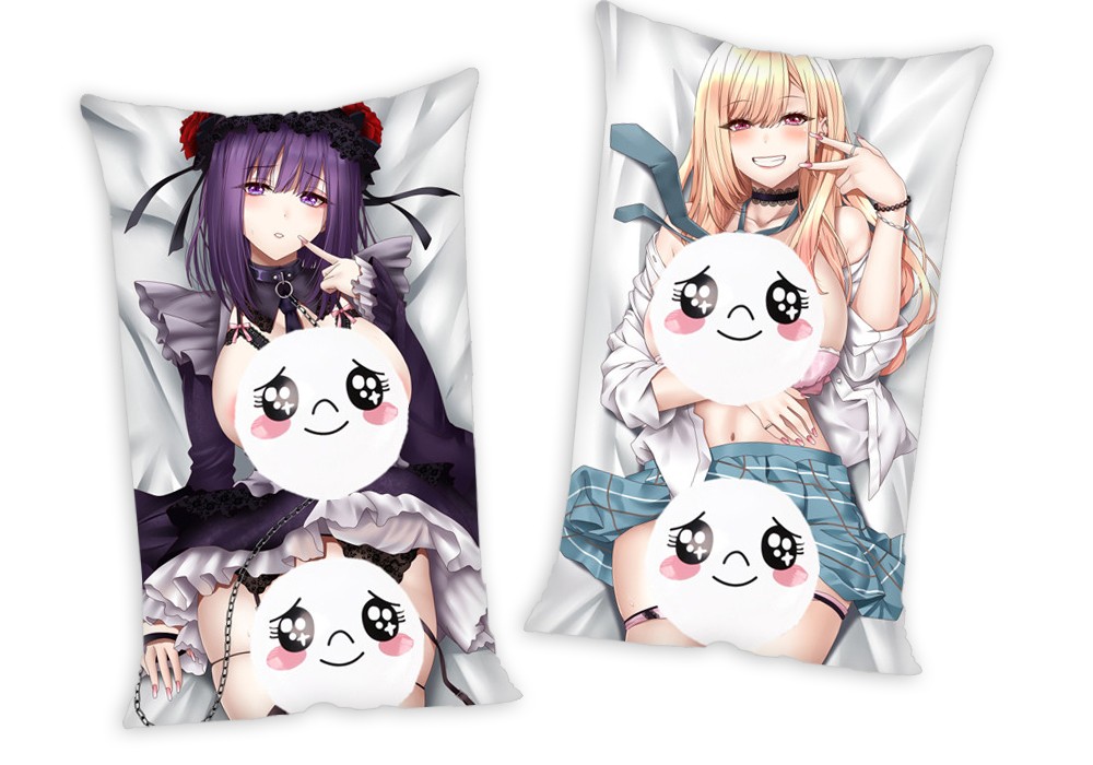 My Dress Up Darling Kitagawa Marin Anime Two Way Tricot Air Pillow With a Hole 35x55cm(13.7in x 21.6in)