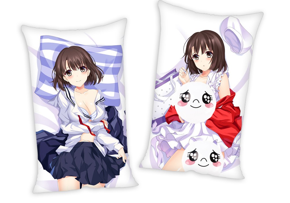 Saekano How to Raise a Boring Girlfriend Kurehito Misaki Kato Megumi Anime Two Way Tricot Air Pillow With a Hole 35x55cm(13.7in x 21.6in)