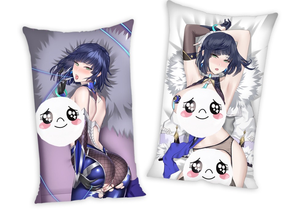 Genshin Impact Yelan Anime Two Way Tricot Air Pillow With a Hole 35x55cm(13.7in x 21.6in)