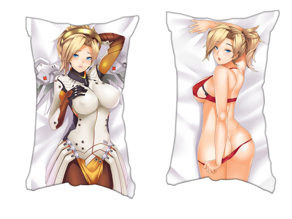 Mercy Overwatch Anime 2 Way Tricot Air Pillow With a Hole 35x55cm(13.7in x 21.6in)