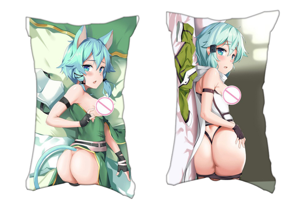 Sinon Sword Art Online Anime 2 Way Tricot Air Pillow With a Hole 35x55cm(13.7in x 21.6in)