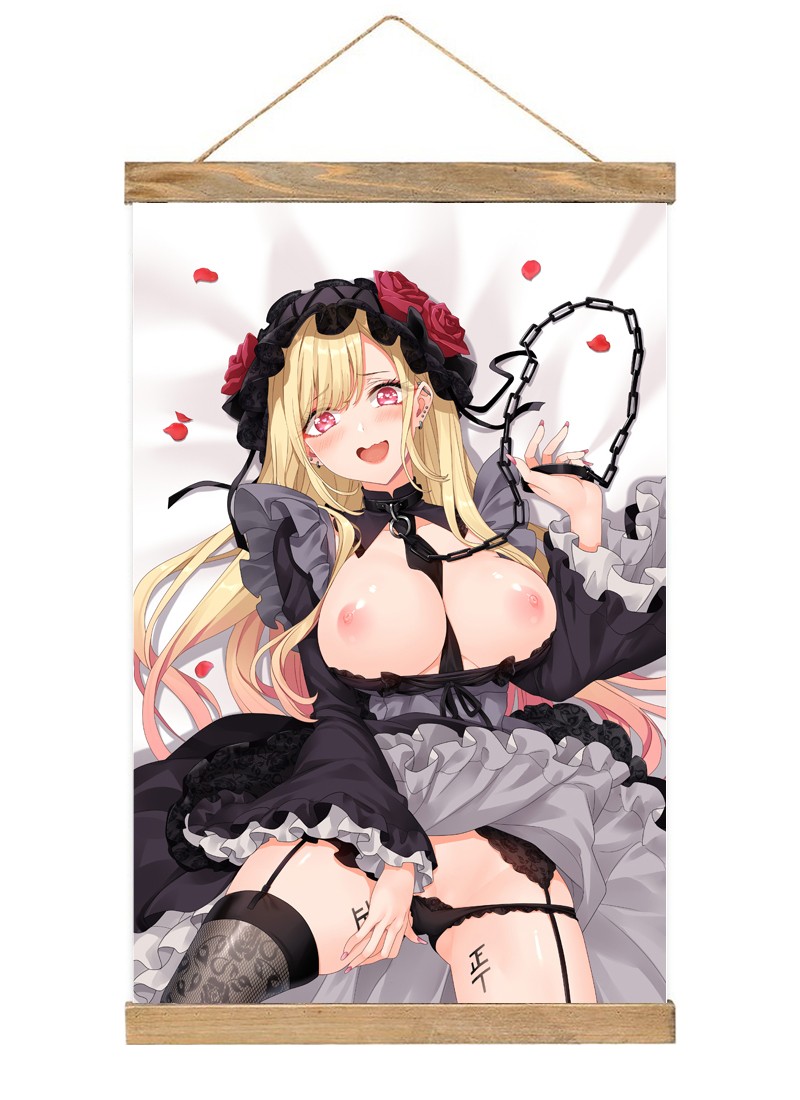 My Dress-Up Darling Kitagawa Marin Scroll Painting Wall Picture Anime Wall Scroll Hanging Home Decor