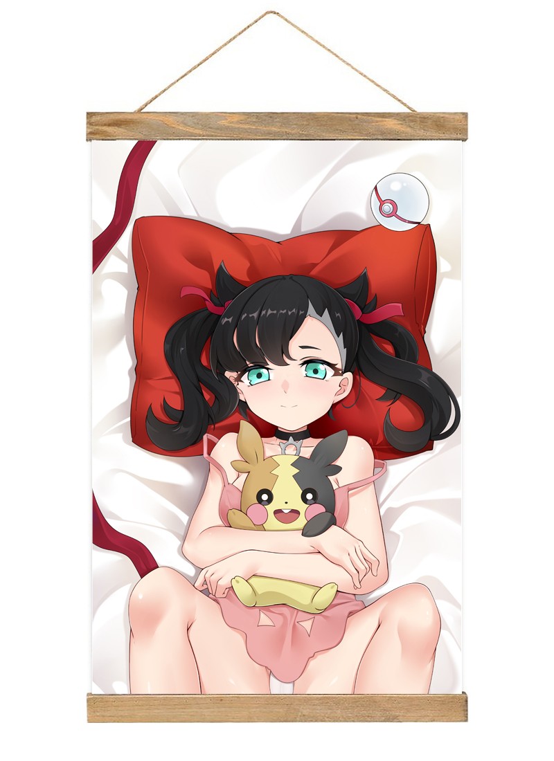 Pokemon Sword and Shield Marnie-1 Scroll Painting Wall Picture Anime Wall Scroll Hanging Home Decor