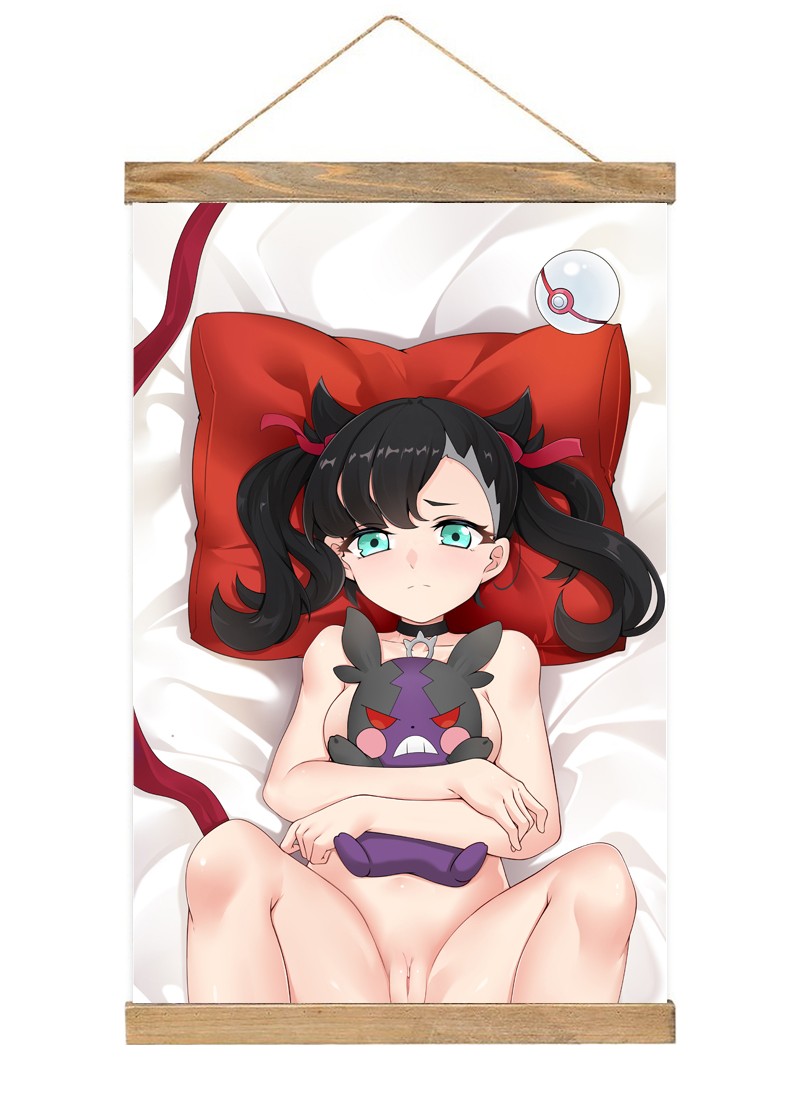 Pokemon Sword and Shield Marnie Scroll Painting Wall Picture Anime Wall Scroll Hanging Home Decor