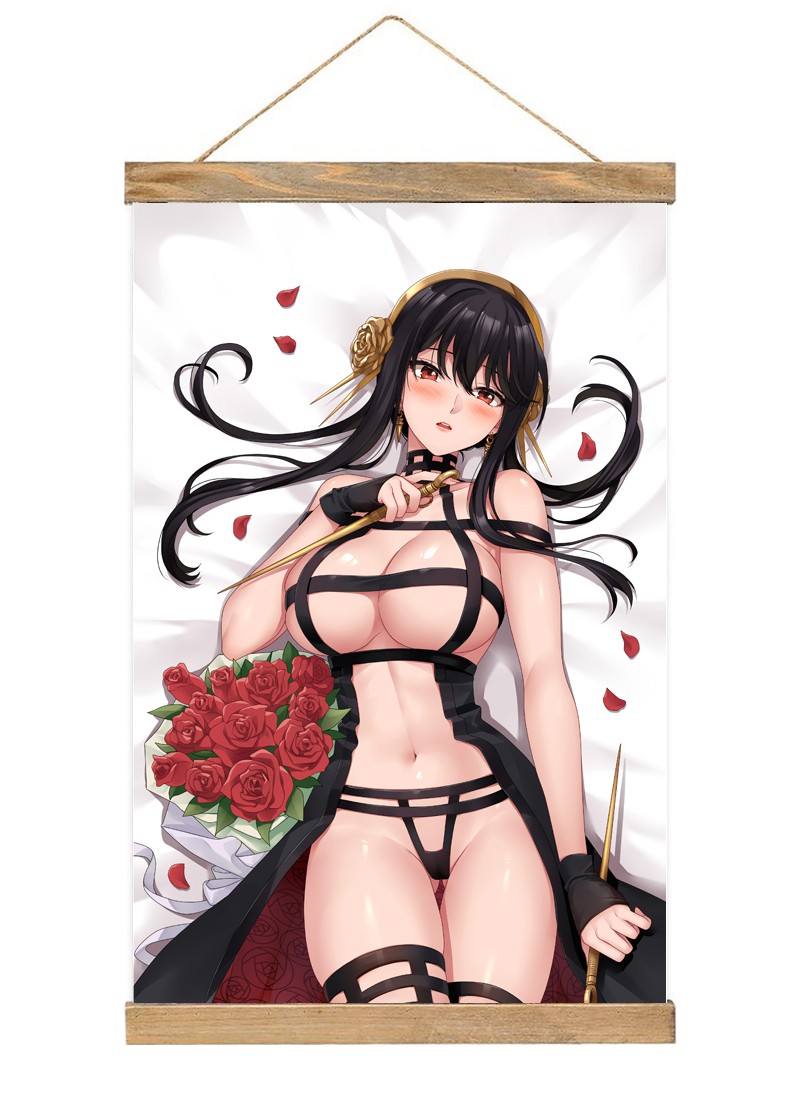 Spy x Family Thorn Princess Yor Forger Scroll Painting Wall Picture Anime Wall Scroll Hanging Home Decor