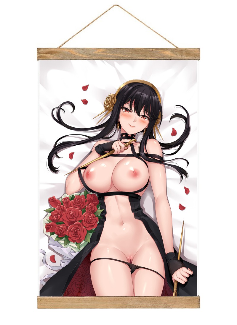 Spy x Family Thorn Princess Yor Forger Scroll Painting Wall Picture Anime Wall Scroll Hanging Home Decor