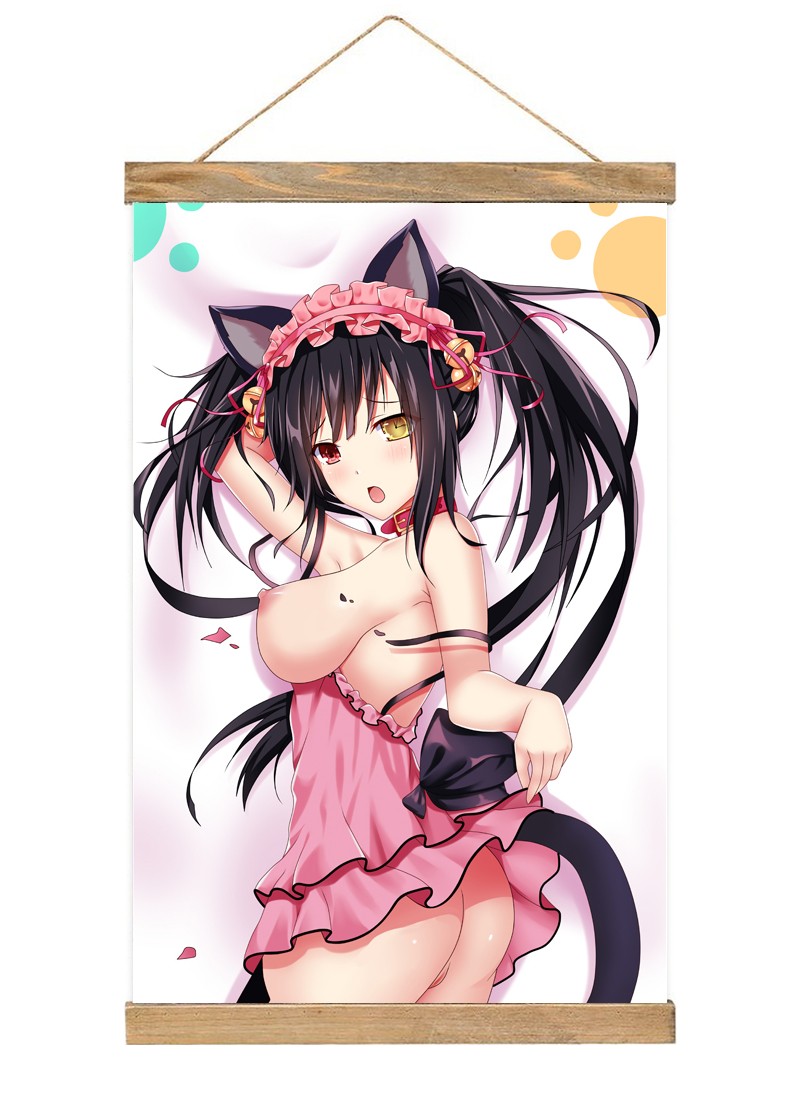 Date A Live Tokisaki Kurumi Scroll Painting Wall Picture Anime Wall Scroll Hanging Home Decor