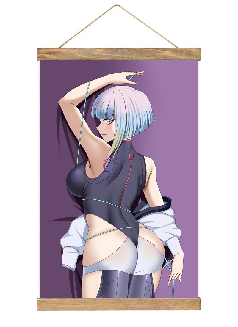 Cyberpunk Lucy Scroll Painting Wall Picture Anime Wall Scroll Hanging Home Decor