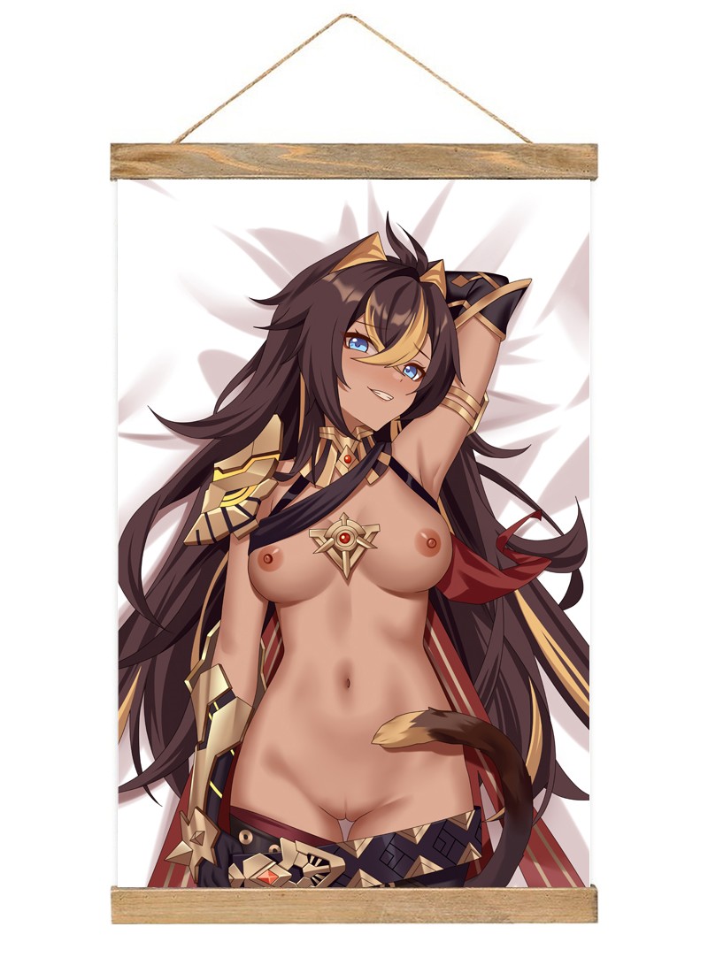 Genshin Impact Collei-1 Scroll Painting Wall Picture Anime Wall Scroll Hanging Home Decor