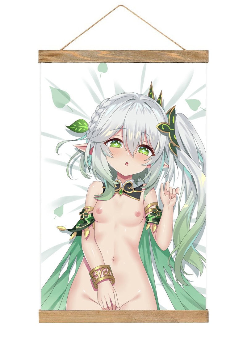 Genshin Impact Nahida-1 Scroll Painting Wall Picture Anime Wall Scroll Hanging Home Decor