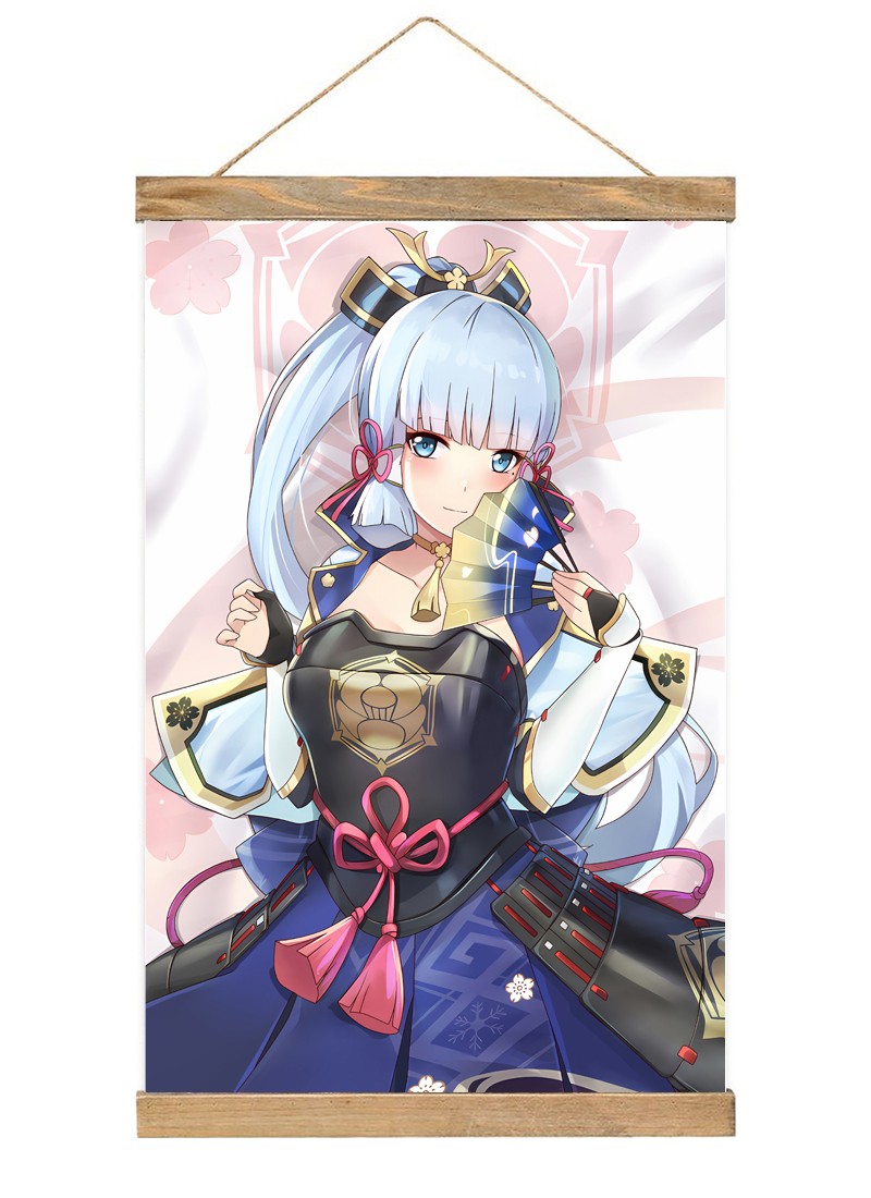 Genshin Impact Kamisato Ayaka-1 Scroll Painting Wall Picture Anime Wall Scroll Hanging Home Decor