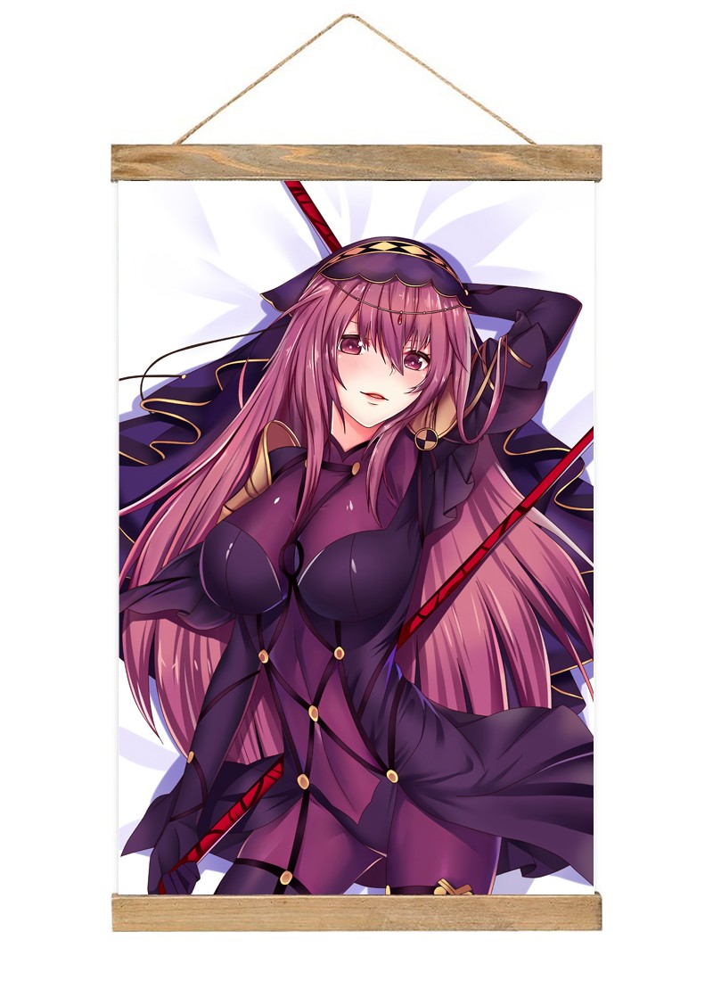 Fate Grand Order FGO Scathach-1 Scroll Painting Wall Picture Anime Wall Scroll Hanging Home Decor