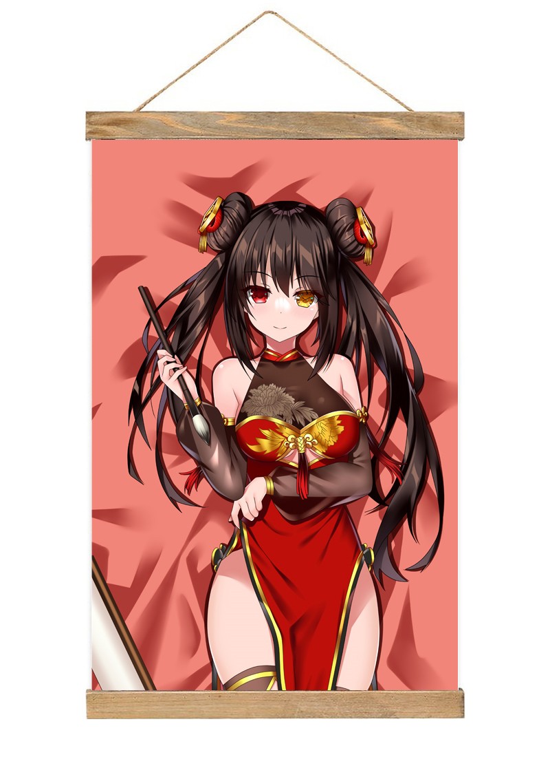 Date A Live Tokisaki Kurumi-1 Scroll Painting Wall Picture Anime Wall Scroll Hanging Home Decor