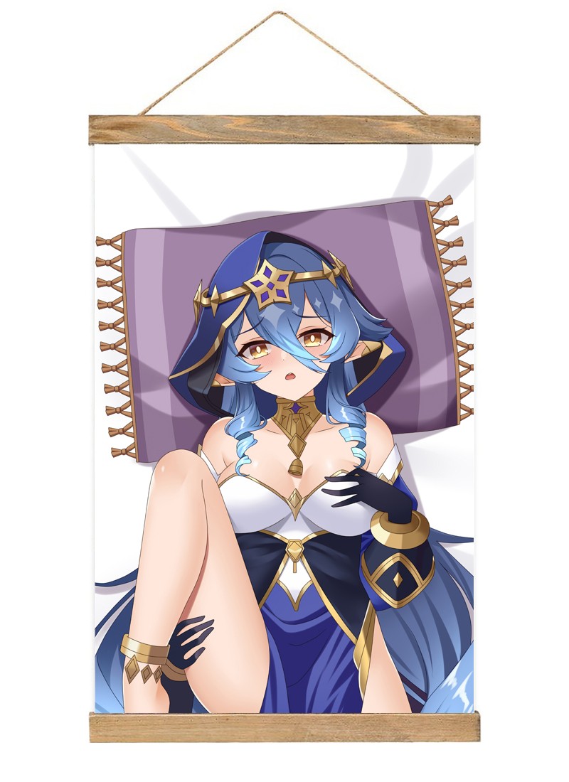 Genshin Impact Layla Scroll Painting Wall Picture Anime Wall Scroll Hanging Home Decor