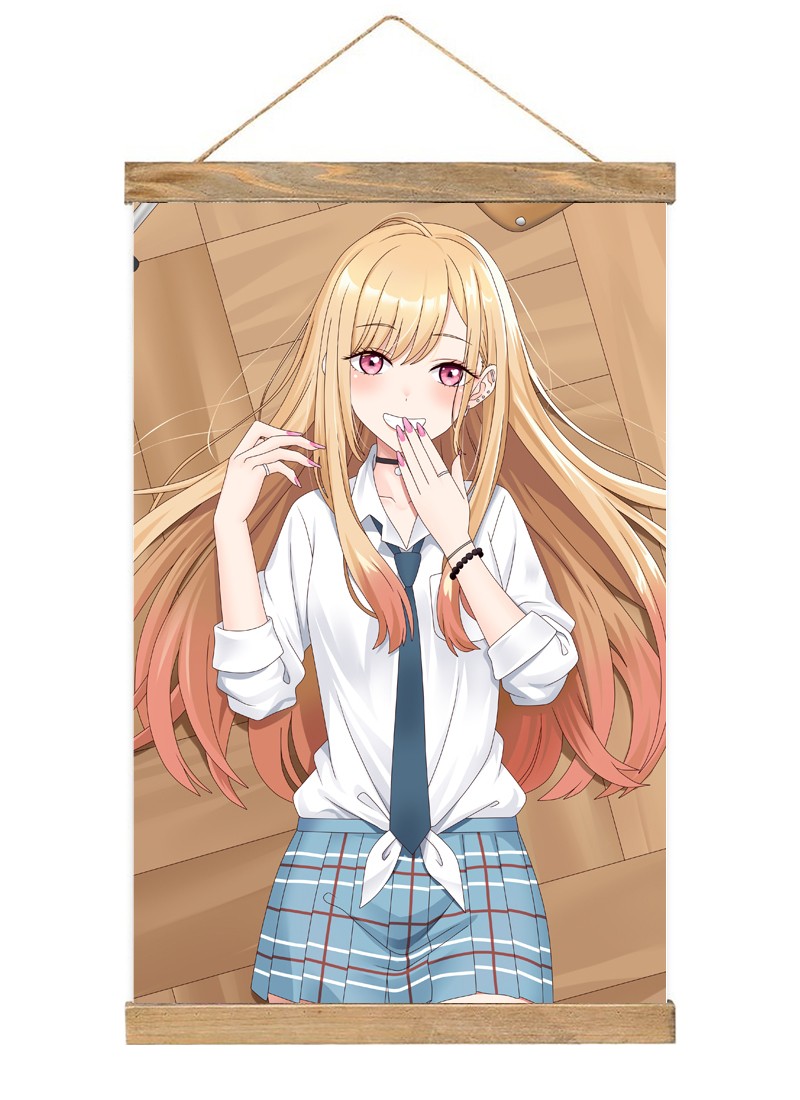 My Dress Up Darling Kitagawa Marin-1 Scroll Painting Wall Picture Anime Wall Scroll Hanging Home Decor