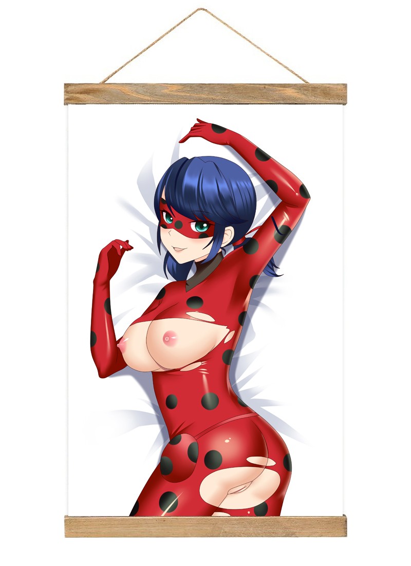 Miraculous Tales of Ladybug Cat Noir-1 Scroll Painting Wall Picture Anime Wall Scroll Hanging Home Decor