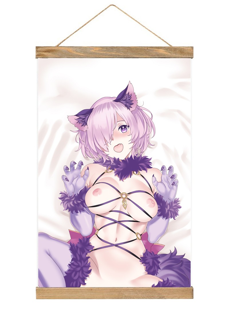 Fate Grand Order Mash-1 Scroll Painting Wall Picture Anime Wall Scroll Hanging Home Decor