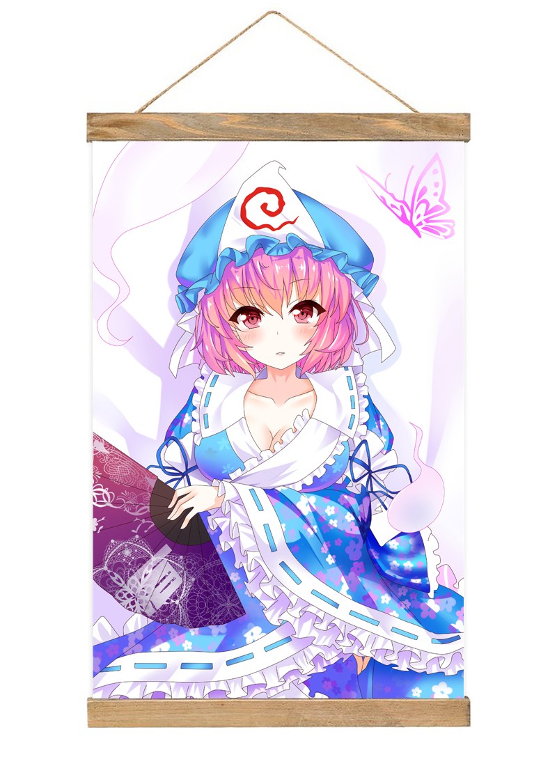 Touhou Project Yuyuko Saigyouji-1 Scroll Painting Wall Picture Anime Wall Scroll Hanging Home Decor