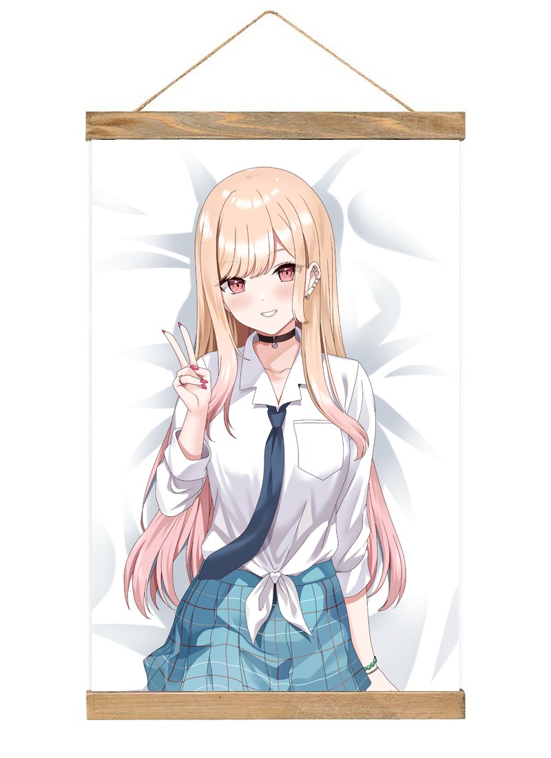 My Dress-Up Darling Kitagawa Marin Scroll Painting Wall Picture Anime Wall Scroll Hanging Home Decor