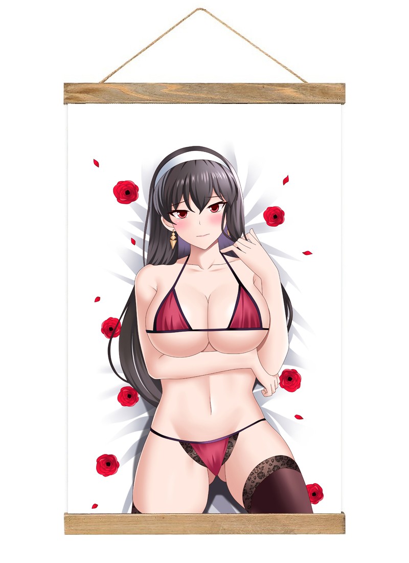 Spy x Family Thorn Princess Yor Forger Scroll Painting Wall Picture Anime Wall Scroll Hanging Home Decor