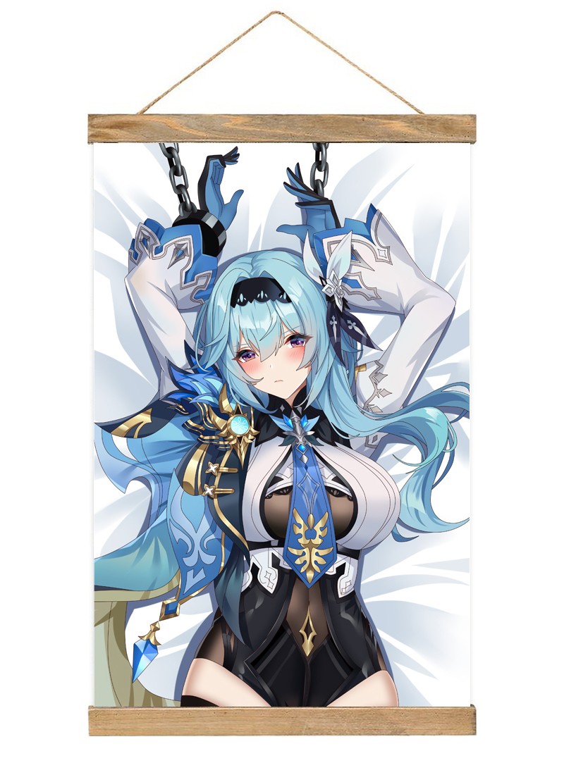 Genshin Impact Eula-1 Scroll Painting Wall Picture Anime Wall Scroll Hanging Home Decor