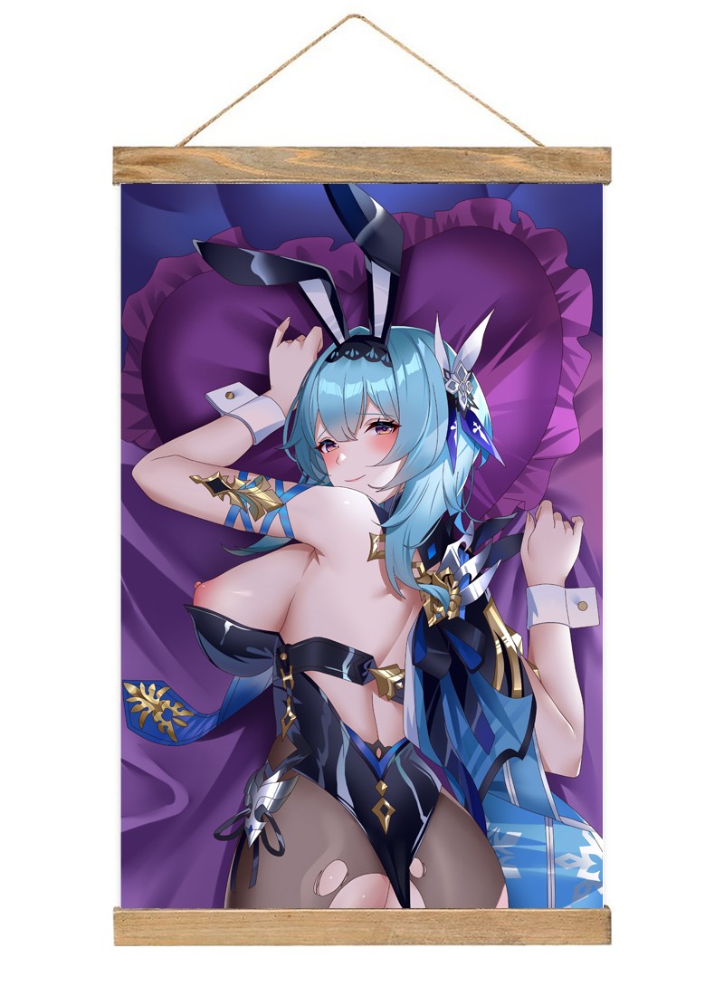 Genshin Impact Eula-1 Scroll Painting Wall Picture Anime Wall Scroll Hanging Home Decor