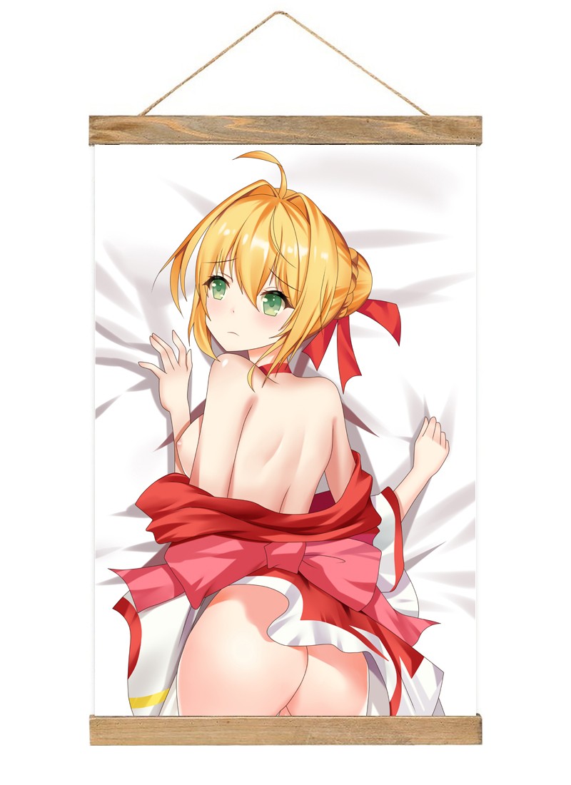 Fate Grand Order Saber Nero Scroll Painting Wall Picture Anime Wall Scroll Hanging Home Decor