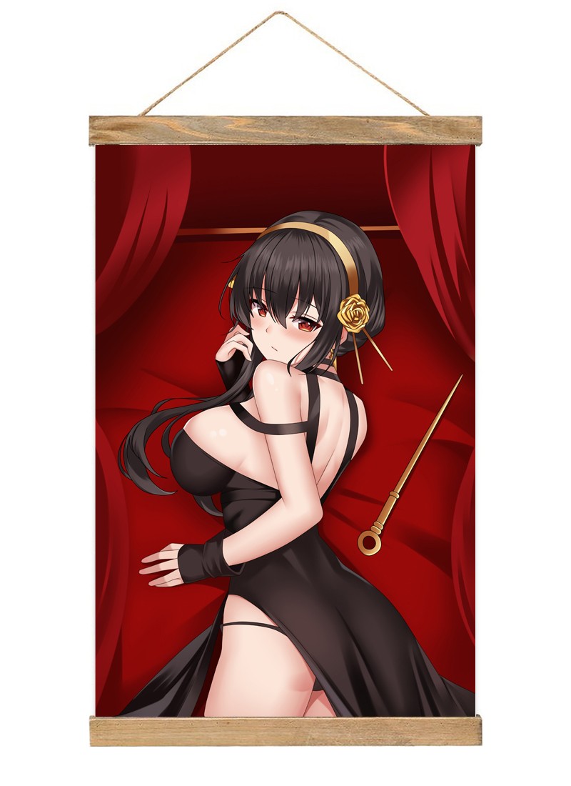 Spy x Family Thorn Princess Yor Forger Scroll Painting Wall Picture Anime Wall Scroll Hanging Home Decor